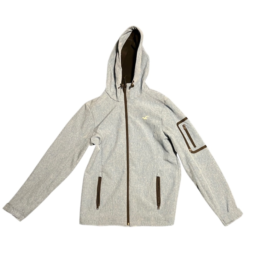 🔥 HOLLISTER HOODED LIGHT JACKET BLUE 🔥
